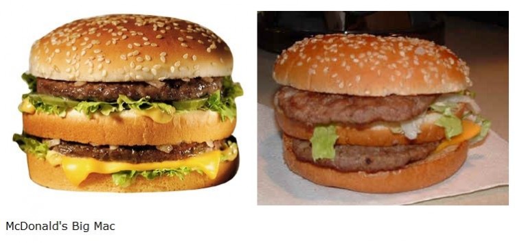 Фастфуд, гамбургеры, еда, сравнения
